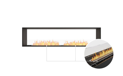 Ecosmart Fire Flex 86DB Double Sided Fireplace Insert - Black Finish / Black Burner - ESF.FX.86DB.B